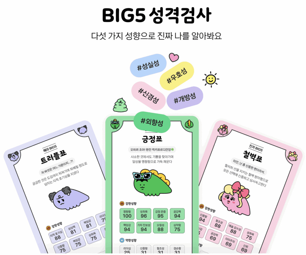 Big5 테스트 성격검사