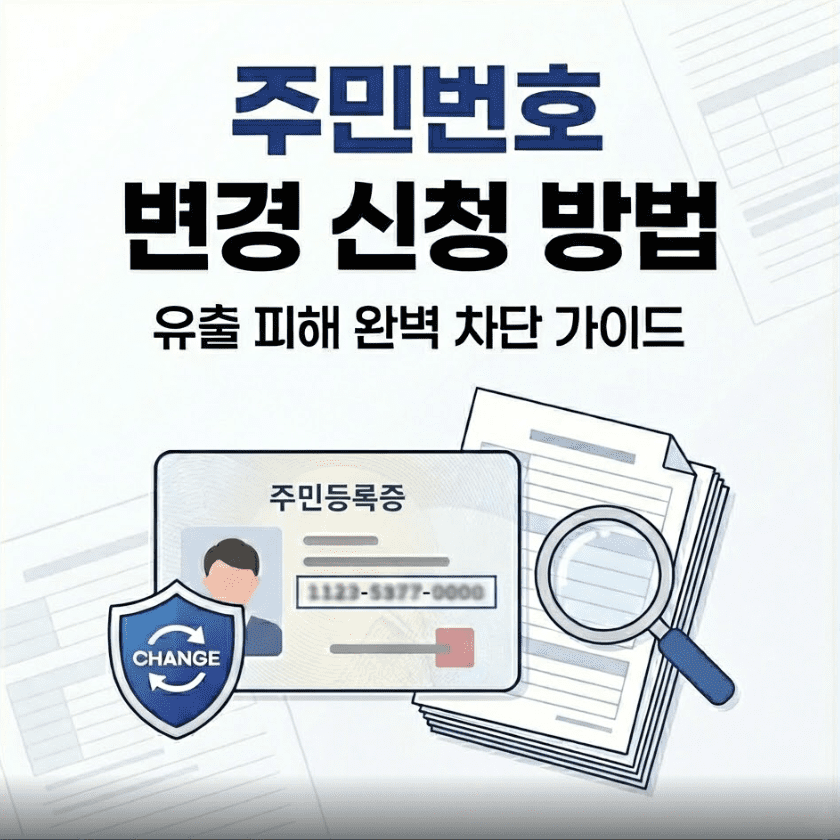 주민번호 변경 신청 방법