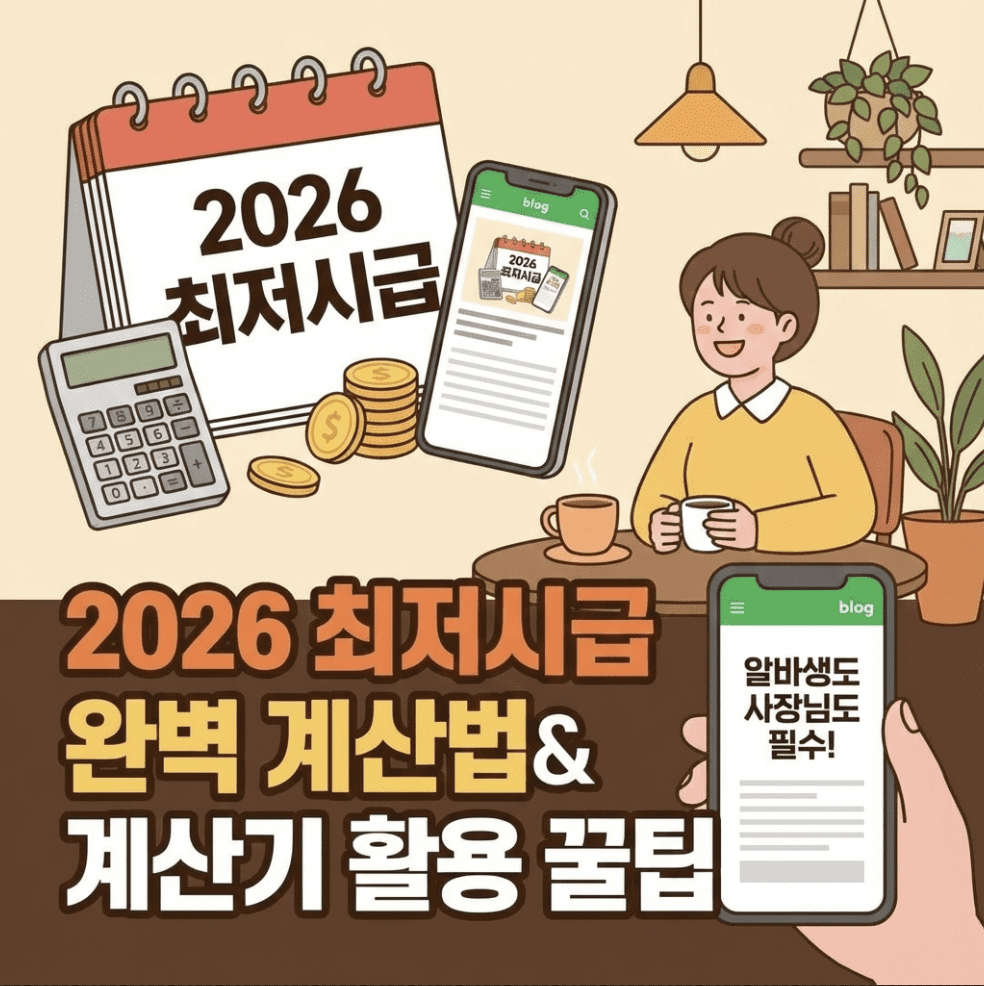 2026년 최저시급 계산 방법과 계산기 이용법
