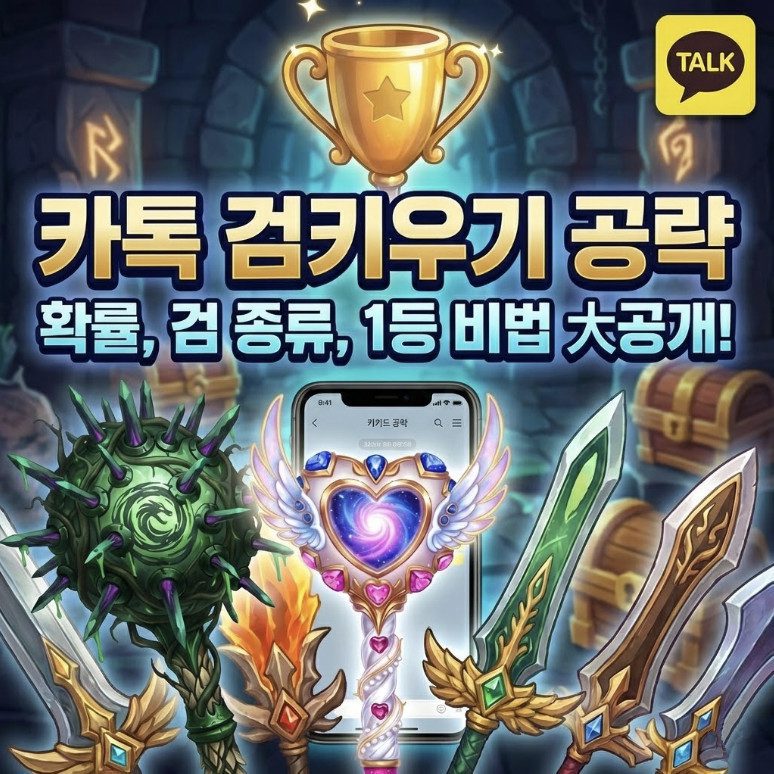 카톡 검키우기 공략: 강화 확률과 검 종류