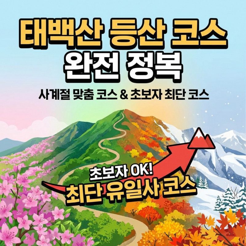 태백산 등산 코스 난이도 초보 최단코스 및 계절별 코스 알아보기