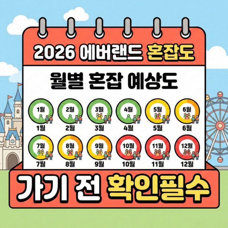 2026 에버랜드 혼잡도: 붐비는 날 피하는 법과 확인 방법