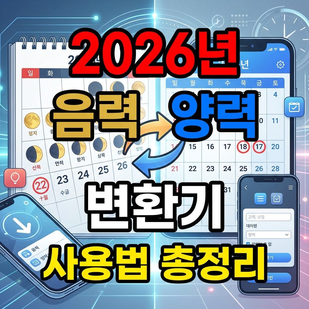 2026년 음력 양력 변환 방법과 설·추석·부처님오신날 날짜